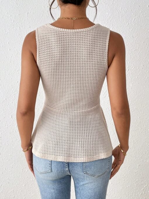 Vapetix S-XL  2025 Summer New AliExpress Foreign Trade Women's Clothing Yujie Commuter T-shirt V-neck Sleeveless - Image 5