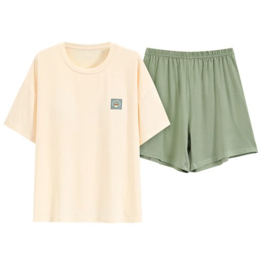 Vapetix M-XXL  New Pajamas Women's Summer with Chest Pad Modal Short-sleeved Shorts suit Cool Anti-bump Outwear - Obrázek 3