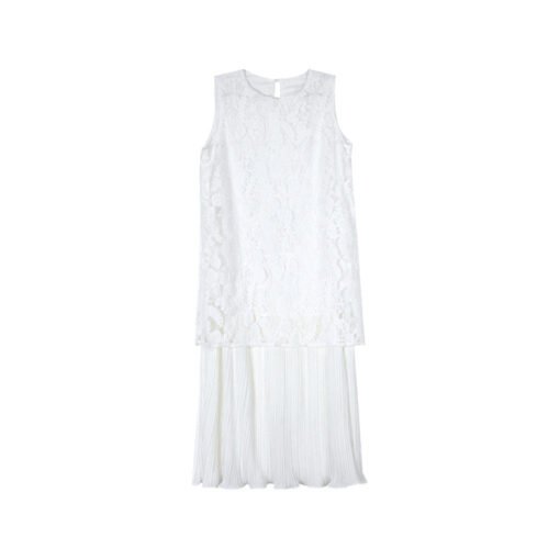 Vapetix One size fits all (80-120)-One size fits all (80-120)  [Flower Shadow] Song Ming design lace embroidery vest skirt women's summer new loose dress N157C - 图片 4