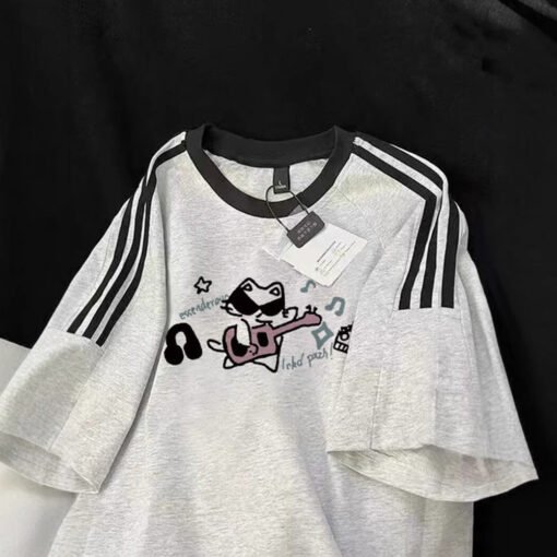 Vapetix M-4XL  plus size 150.00kg Cotton Three-pole Short-sleeved T-shirt Women's Summer Korean-style Loose All-ma – Bild 6