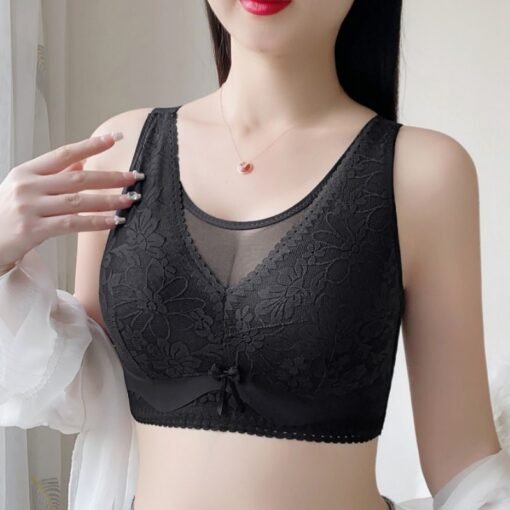Vapetix 36/80C-46/105D  Breathable Underwear B- E Cup Women's Large Chest Small Anti-sagging Without Steel Rings Thin Bra T - 图片 4