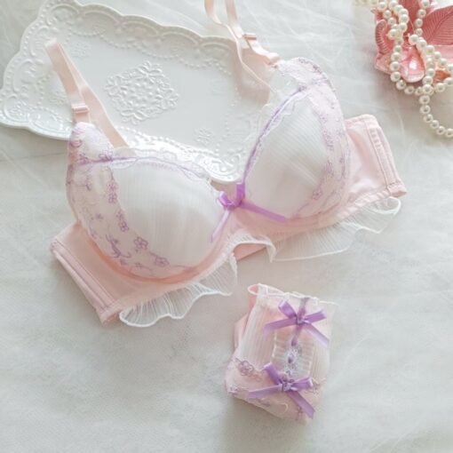 Vapetix 70B-90E  Super American Japanese Embroidered Four Color Thin Cup College Style Student Girl Cute Gathered Se - 图片 5