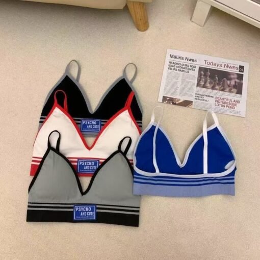 Vapetix One size fits all-One size fits all  Sweet Spice Girl Style Triangle Cup Sexual Beautiful Back Wrap Chest with Chest Pad Short Bottoming - 图片 6