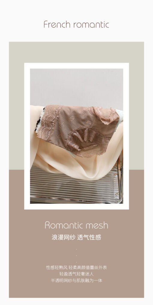 Vapetix M-XL  Spring and Summer Japanese Lace Underwear Women's High Waist Abdominal Cotton Antibacterial Sweet G - 图片 5