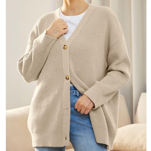 Vapetix S-XXXL  Cross-border European and American-style simple Joker knitted 2024 cross-border women's clothing Am - Kép 4