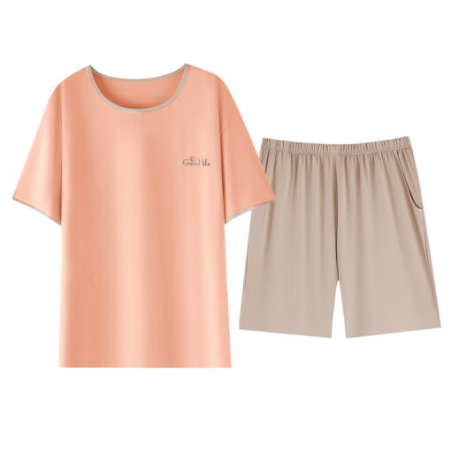 Vapetix M suggests 80-100 pounds-3XL recommends 160-180 pounds  Modal Pajamas Women's 2025 New Summer Ice Silk Thin Short Sleeve Shorts plus size with Chest Pad Ho - Obrázek 4