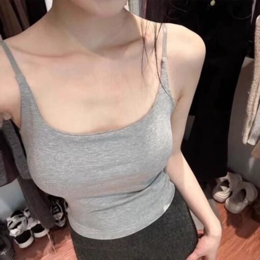 Vapetix M size [80-100 pounds]-4XL size [180-200 pounds]  Modal Integrated Camisole Vest with Chest Pad Women's Spring and Summer plus size Slim-fit Outer We - obrazek 7