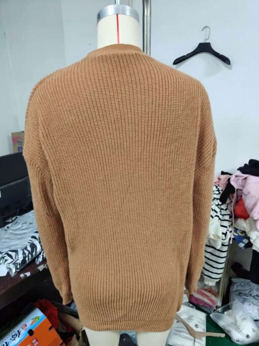 Vapetix S-XXXL  Cross-border European and American-style simple Joker knitted 2024 cross-border women's clothing Am - Kép 5