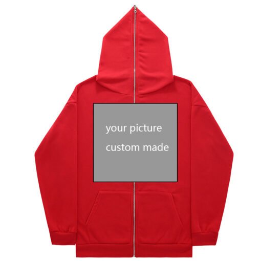 Vapetix S-The size can be customized  Cross-border large plate sweater full face zipper cardigan hoodie Y2k sweater to figure to make a g – Bild 5