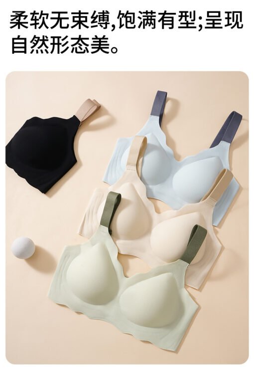 Vapetix M-XXXL  Traceless Underwear Women's Comfortable Thin Small Chest Push-up Large Rings-free Soft Support Anti - Image 5