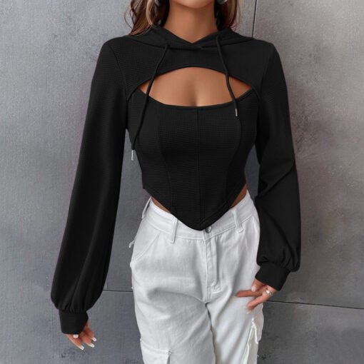 Vapetix S-XL  Amazon Foreign Trade Cross-border Women's Clothing Street Fashion Design Sense Sweaters Autumn and - 图片 3
