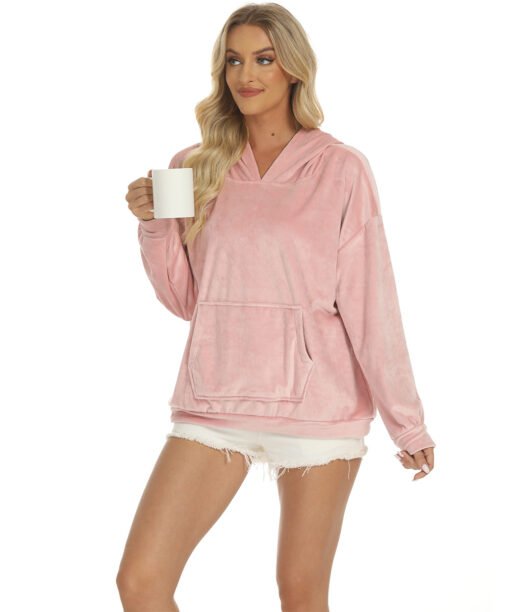 Vapetix M-XL  Autumn and Winter Double-Sided Flannel Soft Comfortable Hoodie Hoodie French Casual Top - 图片 6