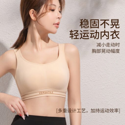 Vapetix M（75BCD/70E）-4XL（100BCD/95E）  plus size Fitness Sports Underwear Women's Orewind Pilates Shockproof Thin Seamless Big Chest Shown - 图片 6