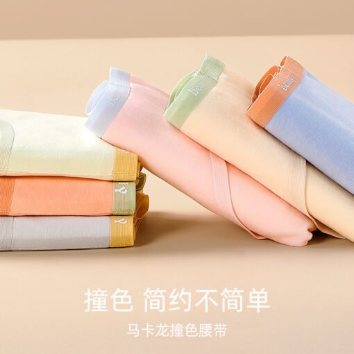 Vapetix M-XL  New 40S Xinjiang Cotton Girl's Wind Contrast Color Cotton Underwear Anti-bacterial Cotton Crotch Tr - 图片 7