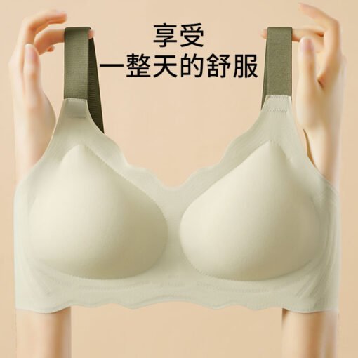 Vapetix M-XXXL  Traceless Underwear Women's Comfortable Thin Small Chest Push-up Large Rings-free Soft Support Anti - Image 6