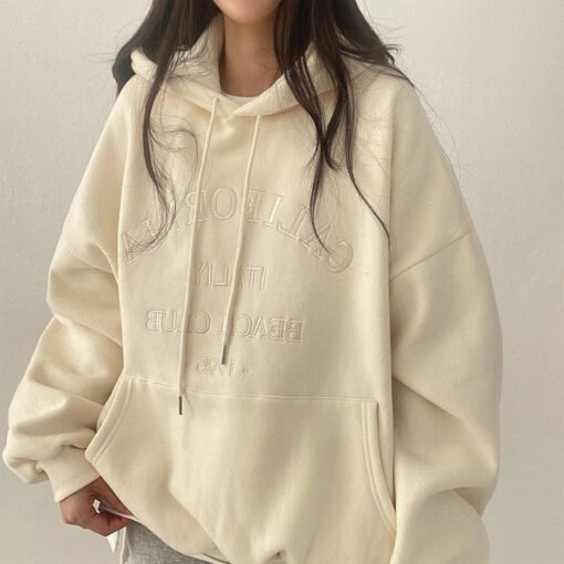 Vapetix M-XXL  4 Color Sweatshirt Women's Hong Kong Style Chic Super Good-looking Spring Autumn Winter Thin Loose - 图片 7
