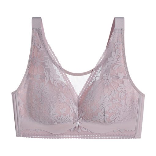 Vapetix 36/80C-46/105D  Breathable Underwear B- E Cup Women's Large Chest Small Anti-sagging Without Steel Rings Thin Bra T - 图片 6