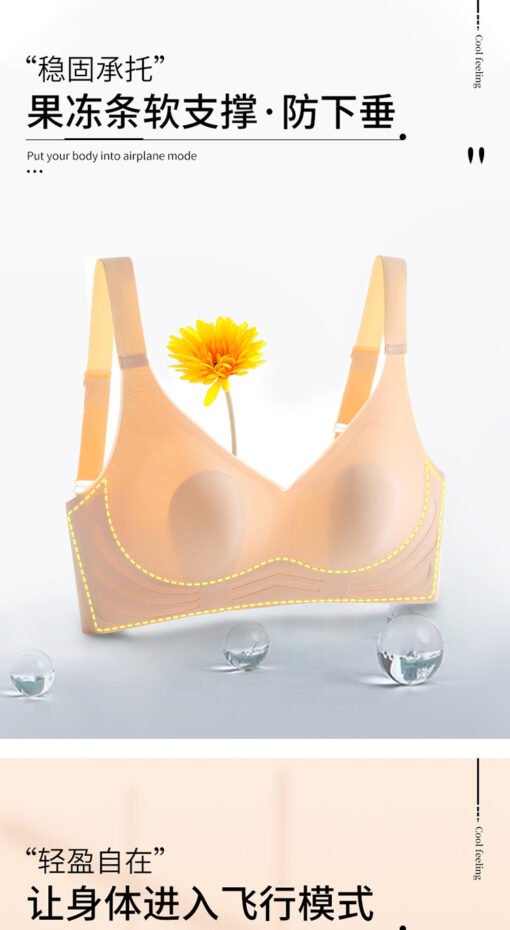 Vapetix M (Recommended 90-100 pounds 75BCD)-6XL (recommended 230-280 kg 110BCD)  Traceless Underwear Women's Thin Large Chest Small Steel Ring-Free Summer Ultra-Thin Parammary Anti - 图片 9