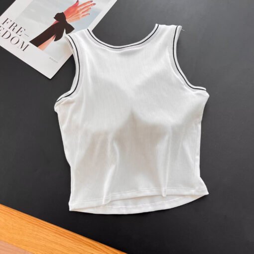 Vapetix S-XL  Japanese single 2025 women's short vest Shu mei clothing hot girl wind short vest striped color mat - 图片 7