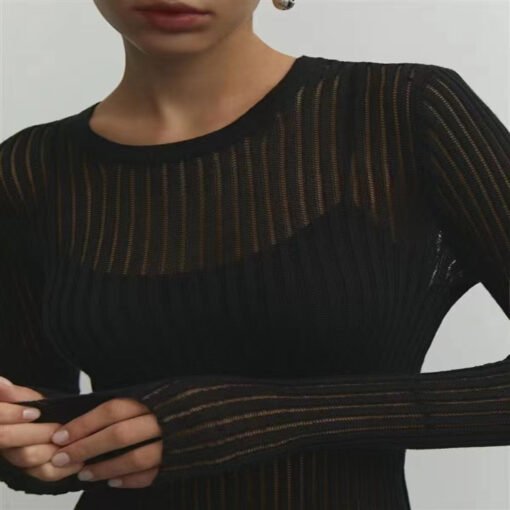 Vapetix S-L  2023 Europe and America Amazon Independent Station Spring and Summer New Hot Long Sleeve Round Neck – Bild 3