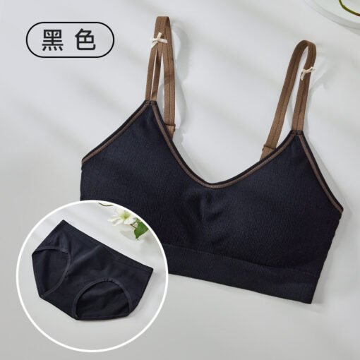Vapetix One size fits all-One size fits all  Ice Silk Bra suit Comfortable Cotton Interior Detachable Breathable Solid Color Women's Underwear S - Image 6