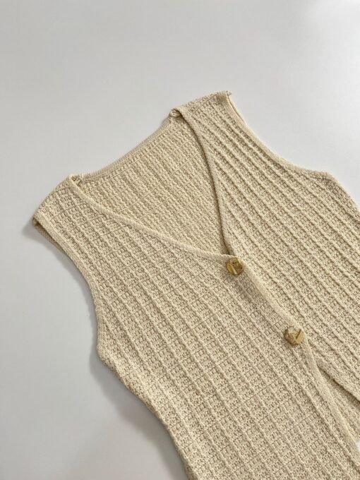 Vapetix S-L  ZR foreign trade wholesale European and American style women's knitted texture vest mini skirt suit – Bild 8
