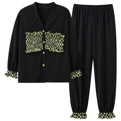 Vapetix Female M-Female XXL  Spring and Autumn New High-value Pajamas Women's Kimono Cardigan Long-sleeved Thin Cotton Pajamas s - Obrázek 7