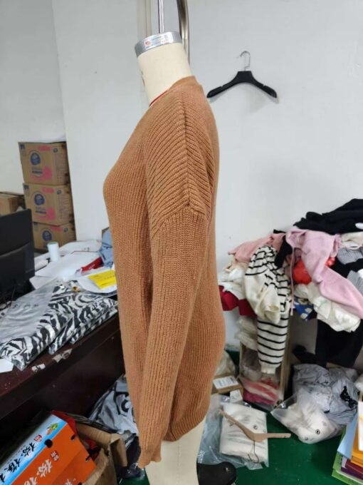 Vapetix S-XXXL  Cross-border European and American-style simple Joker knitted 2024 cross-border women's clothing Am - Kép 7