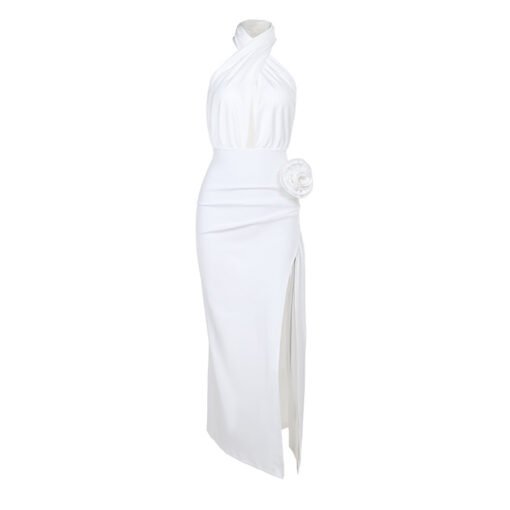 Vapetix S-L  YJ24297 Summer 2024 New Style Long Dress European and American Style Hot Girl Sexy Hanging Neck Spl – Bild 5