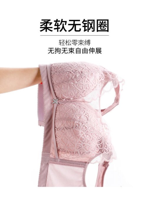 Vapetix 34/75B-46/105E  plus size Underwear Women's Large Chest Anti-sagging chubby girl Cup Thin Bra 100.00kg Tube Bra Ant - 图片 6
