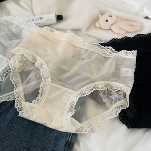 Vapetix M [80-100 pounds]-L [100-125 pounds]  Pure want stitching lace underwear ladies hollow low waist briefs cotton crotch 2025 new – Bild 3
