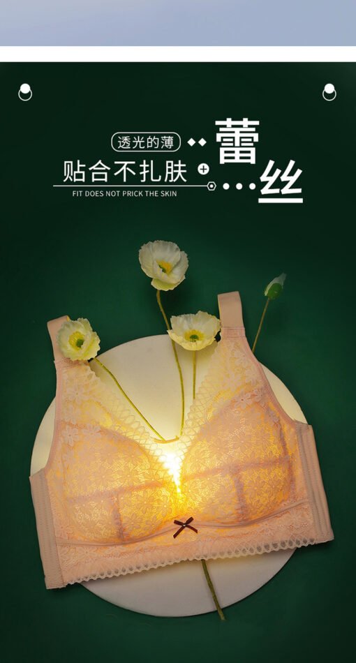 Vapetix 36/80C-46/105E  Summer Thin Underwear Large Chest Small Gather-up Non-rimless Tube-proof Light-proof Bra Women's An - Image 8