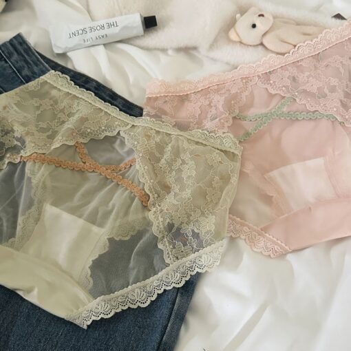 Vapetix M [80-100 pounds]-L [100-125 pounds]  Pure want stitching lace underwear ladies hollow low waist briefs cotton crotch 2025 new – Bild 4