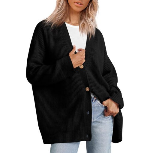 Vapetix S-XXXL  Cross-border European and American-style simple Joker knitted 2024 cross-border women's clothing Am - Kép 8