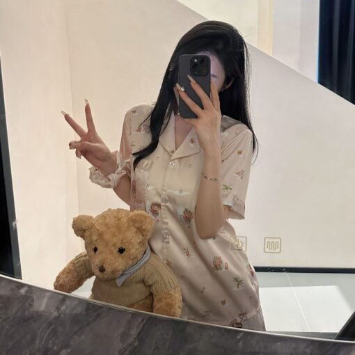 Vapetix M-XL  Yase [cat collection] new spring and summer pajamas cartoon cute girls can wear home clothes suit - Kép 8