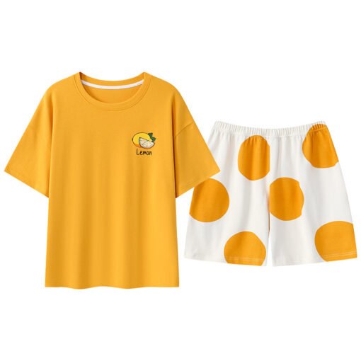 Vapetix M size (70-95 pounds)-XXXL size (145-155 pounds)  Pajamas Women's Summer with Chest Pad Fixed Short-sleeved Two-piece Outfit Simple Pullover Loose St - Kép 8