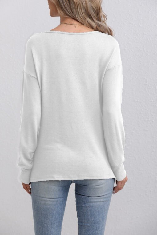 Vapetix S-XXL  2024 autumn and winter new Amazon foreign trade cross-border solid color deep V-neck fashion simple - 图片 9