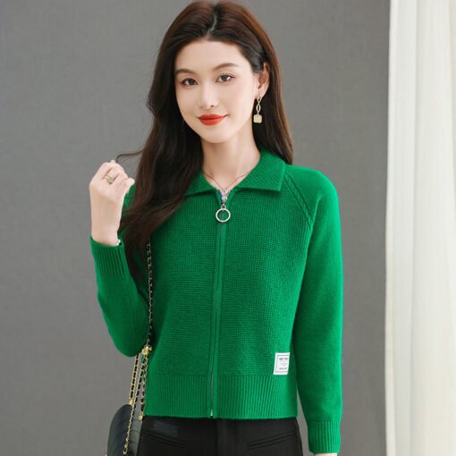 Vapetix S-XXXL  Short Wool Sweater Coat Women's Spring and Autumn Knitted Cardigan for Small Super Good-looking Lap - Kép 9