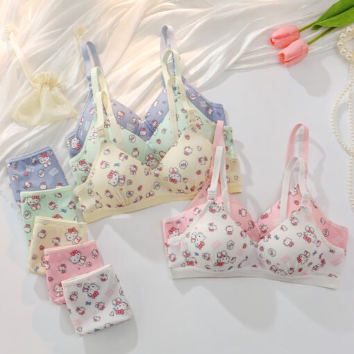 Vapetix 32/70AB cup-38/85AB Cup  New 2024 Sweet Cute Underwear Women's Small Chest Gather Students Childlike Comfortable Breathable - Kép 8