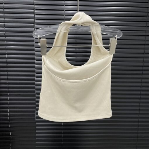Vapetix S-L  Pure Desire Style Hanging Neck Vest Female Niche Design Hot Girl Fashion Stereo Pocket Top - obrazek 5