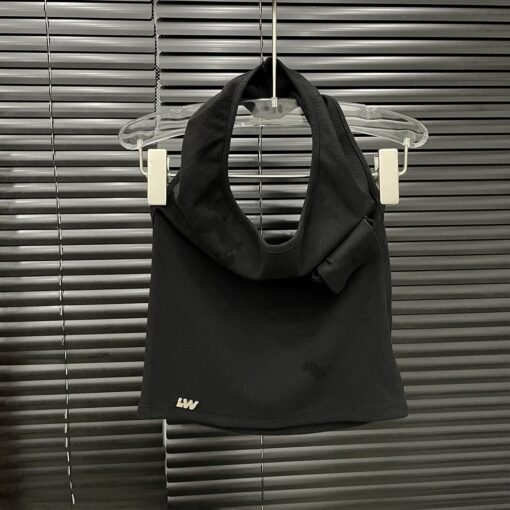 Vapetix S-L  Pure Desire Style Hanging Neck Vest Female Niche Design Hot Girl Fashion Stereo Pocket Top - obrazek 6