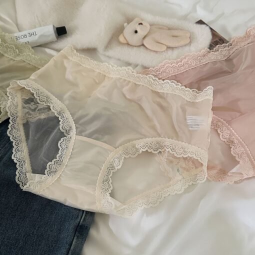Vapetix M [80-100 pounds]-L [100-125 pounds]  Pure want stitching lace underwear ladies hollow low waist briefs cotton crotch 2025 new – Bild 5