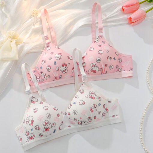 Vapetix 32/70AB cup-38/85AB Cup  New 2024 Sweet Cute Underwear Women's Small Chest Gather Students Childlike Comfortable Breathable - Kép 9