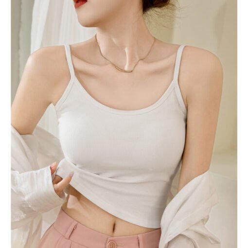 Vapetix S-XXL  Bra All-in-One Camisole Women's Summer Belt Chest Pad 2025 New Style Inner Gathering Thickened Ches - 图片 9