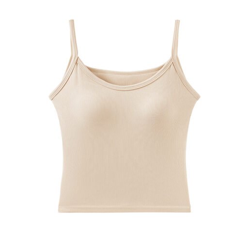 Vapetix M（80-100）-XXL（140-160）  Camisole Women's Inner Vest with Chest Pad 2025 New Spring and Summer Thin White Beautiful Back Bra - 图片 9