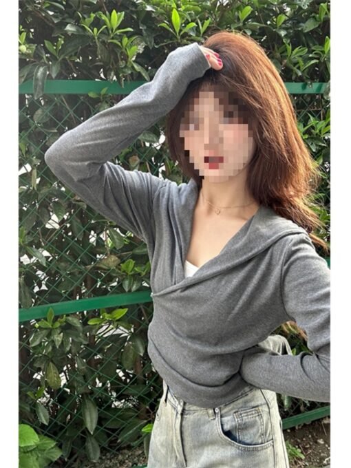 Vapetix S-XL  Hooded Long-sleeved T-shirt Sweater Women's 2024 New Autumn and Winter Inner and Outer Cardigan Irr - 图片 8