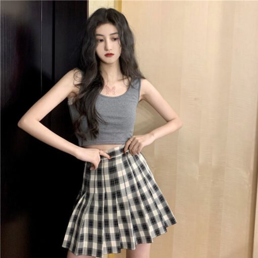 Vapetix Small average size [70-99 pounds]-Large average size [100-135 pounds]  A generation of hot girls short I-shaped camisole women's inner and outer wear umbilical sleeveless – Image 5