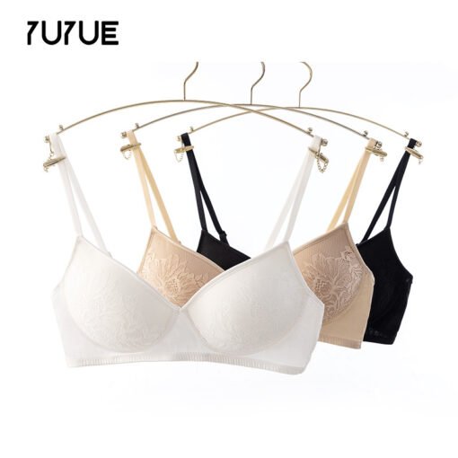 Vapetix M-XL  Yuyue 2025 Strictly Selected Female Silk Thin Bra Without Steel Ring Simple Comfortable Underwear F - 图片 6