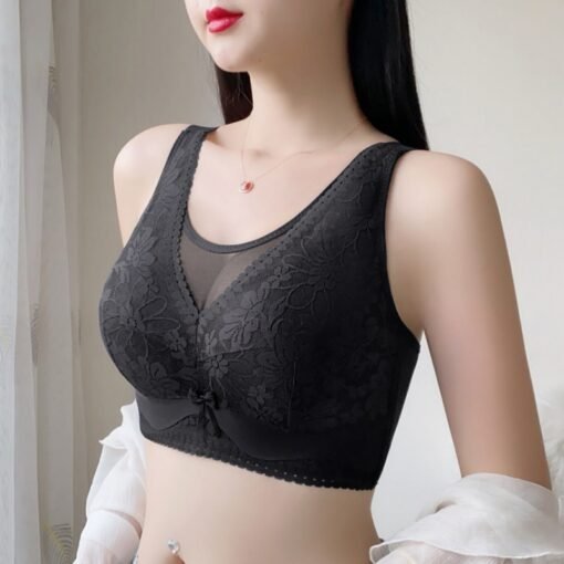 Vapetix 36/80C-46/105D  Breathable Underwear B- E Cup Women's Large Chest Small Anti-sagging Without Steel Rings Thin Bra T - 图片 8