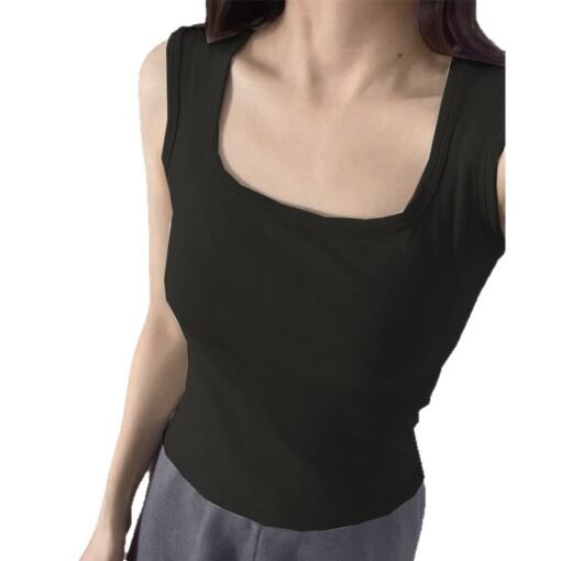 Vapetix S [70-95 pounds]-XL [125-150 pounds]  2025 Spring and Summer New Camisole Women's Inner Wearing Outer Wearing Camisole Solid Color Wide S - Obrázek 6
